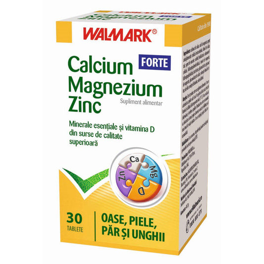 Calcium Magneziu Zinc Forte, 30 tablete, Walmark-