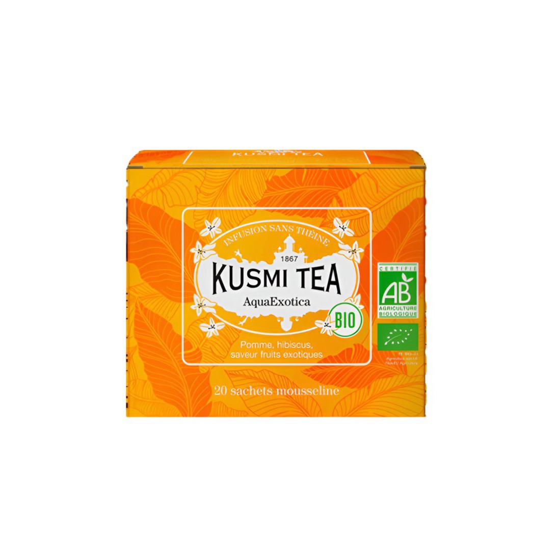 Ceai Aquaexotica Bio, 20 Plicuri, 40gr, Kusmi Tea