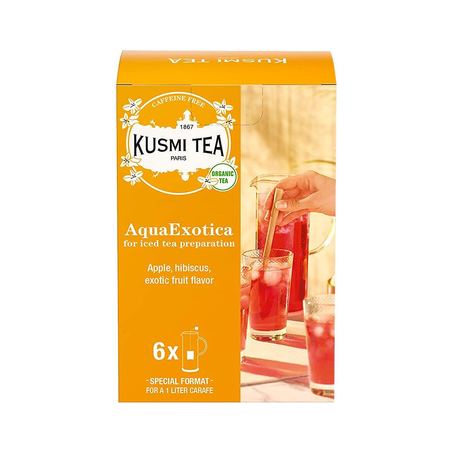 Ceai Aquaexotica pentru Iced Tea, 6 plicuri mari muslin, 48gr, Kusmi Tea