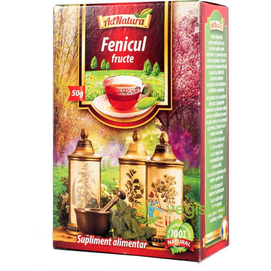 Ceai de fenicul fructe, 50g, AdNatura