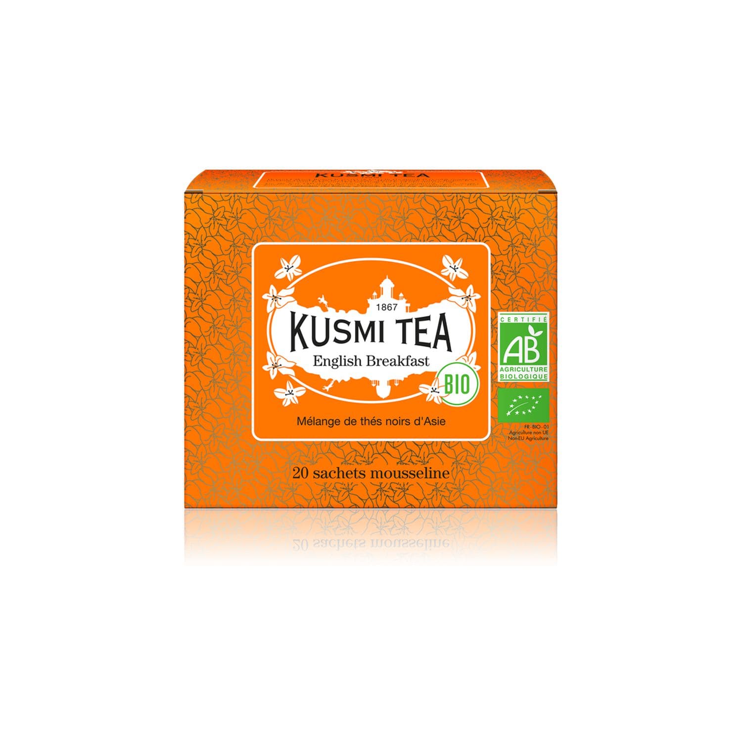 Ceai English Breakfast Bio, 20 Plicuri, 40gr, Kusmi Tea