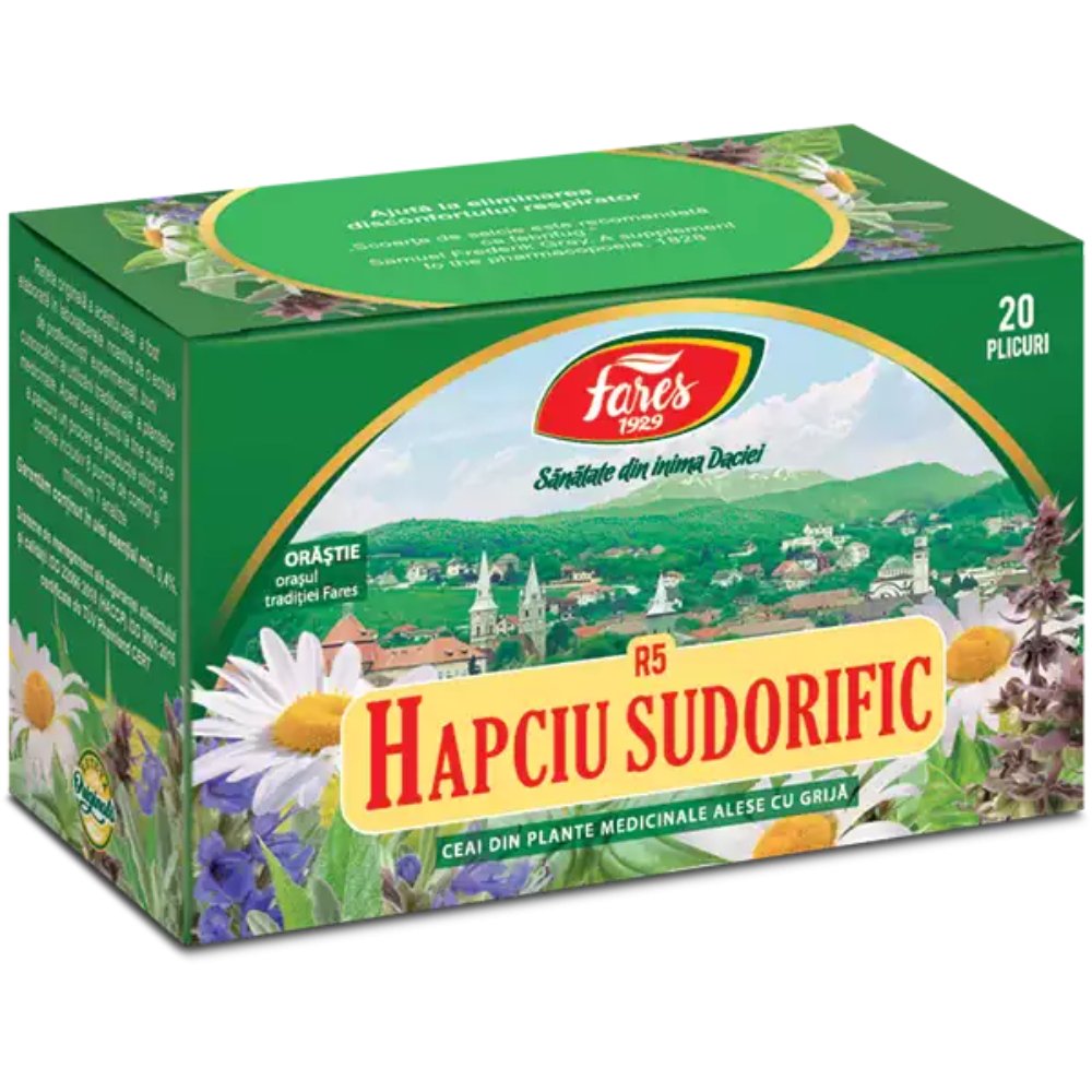 Ceai Hapciu Sudorific, R5, 20 plicuri, Fares-