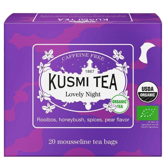 Ceai Lovely Night Bio, 20 Plicuri, 40 gr, Kusmi Tea - 3585810078960