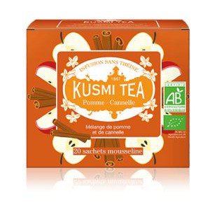 Ceai organic Apple - Cinnamon, 20 plicuri muslin, 28gr, Kusmi Tea