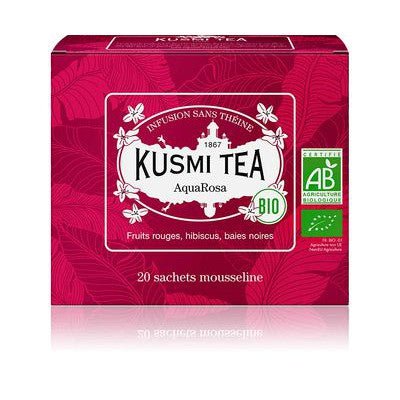 Ceai organic AquaRosa, 20 plicuri muslin, 40gr, Kusmi Tea