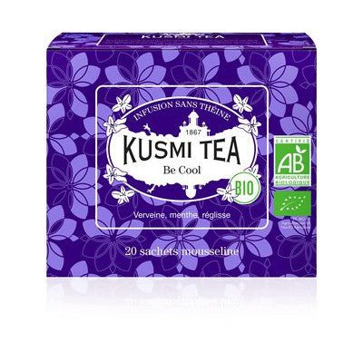 Ceai organic Be Cool, 20 plicuri muslin, 40gr, Kusmi Tea