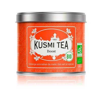 Ceai organic Boost, Metal tin vrac 100gr, Kusmi Tea