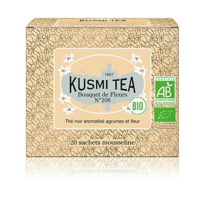 Ceai organic Bouquet of Flowers N°108, 20 plicuri muslin, 40gr, Kusmi Tea