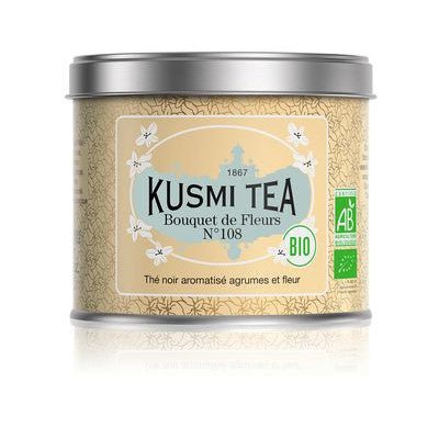 Ceai organic Bouquet of Flowers N°108, Metal tin vrac 100gr, Kusmi Tea