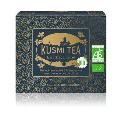 Ceai organic Earl Grey Intense, 20 plicuri muslin, 40gr, Kusmi Tea