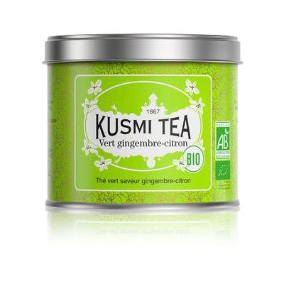 Ceai organic Green Ginger Lemon, Metal tin vrac 100gr, Kusmi Tea