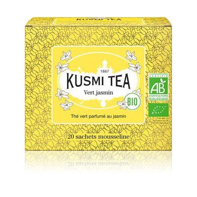 Ceai organic Green Jasmine, 20 plicuri muslin, 40gr, Kusmi Tea