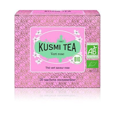 Ceai organic Green Rose, 20 plicuri muslin, 40gr, Kusmi Tea