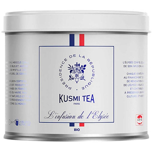 Ceai organic L'infusion de l'Elysée, Metal tin vrac 90gr, Kusmi Tea