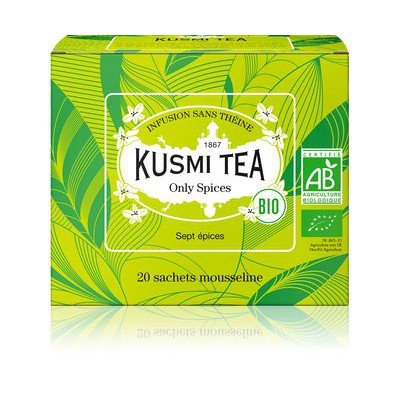 Ceai organic Only Spices, 20 plicuri muslin, 40gr, Kusmi Tea