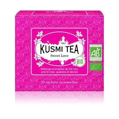 Ceai organic Sweet Love, 20 plicuri muslin, 40gr, Kusmi Tea