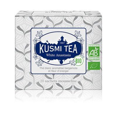 Ceai organic White Anastasia, 20 plicuri muslin, 40gr, Kusmi Tea