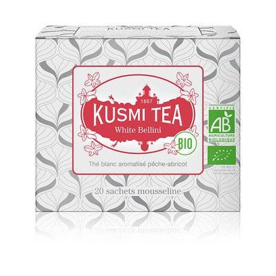 Ceai organic White Bellini, 20 plicuri muslin, 40gr, Kusmi Tea