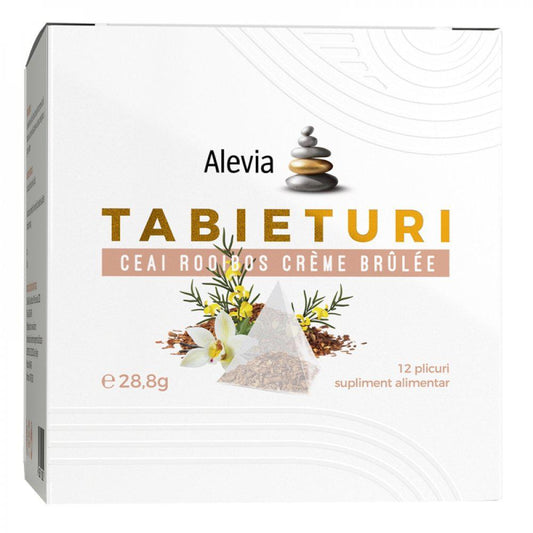 Ceai Rooibos Creme Brule Tabieturi , 12 plicuri, Alevia