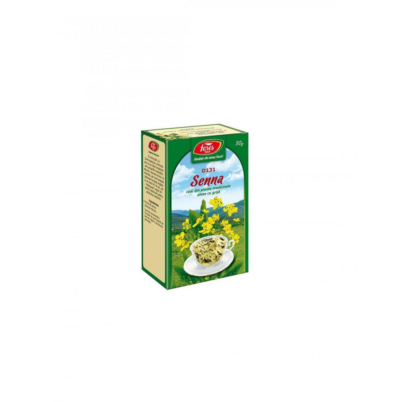 Ceai Senna frunze, D131, 50 g, Fares-