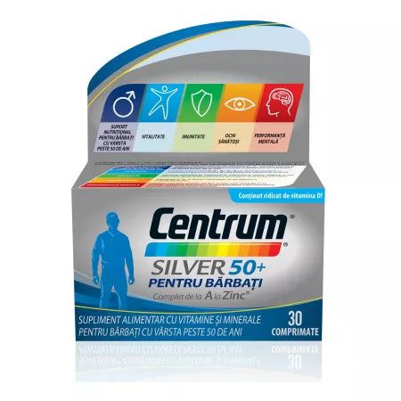 Centrum Silver 50+ pentru barbati, 30 comprimate, Gsk-