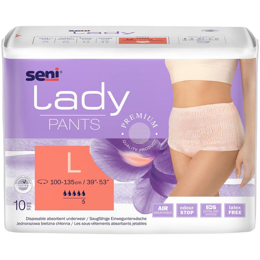 Chiloti absorbanti pentru femei Lady Pants, masura L, 10 bucati, Seni - 5900516800536