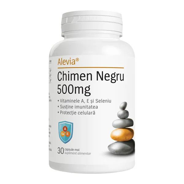 Chimen Negru 500 miligrame, 30 capsule, Alevia