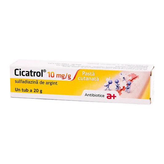 Cicatrol pasta cutanata, 10mg/g, 50 g, Antibiotice SA-