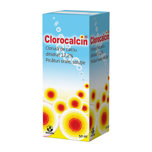 Clorocalcin picături orale, soluţie, 133,6 mg/ml, 50 ml, Biofarm-