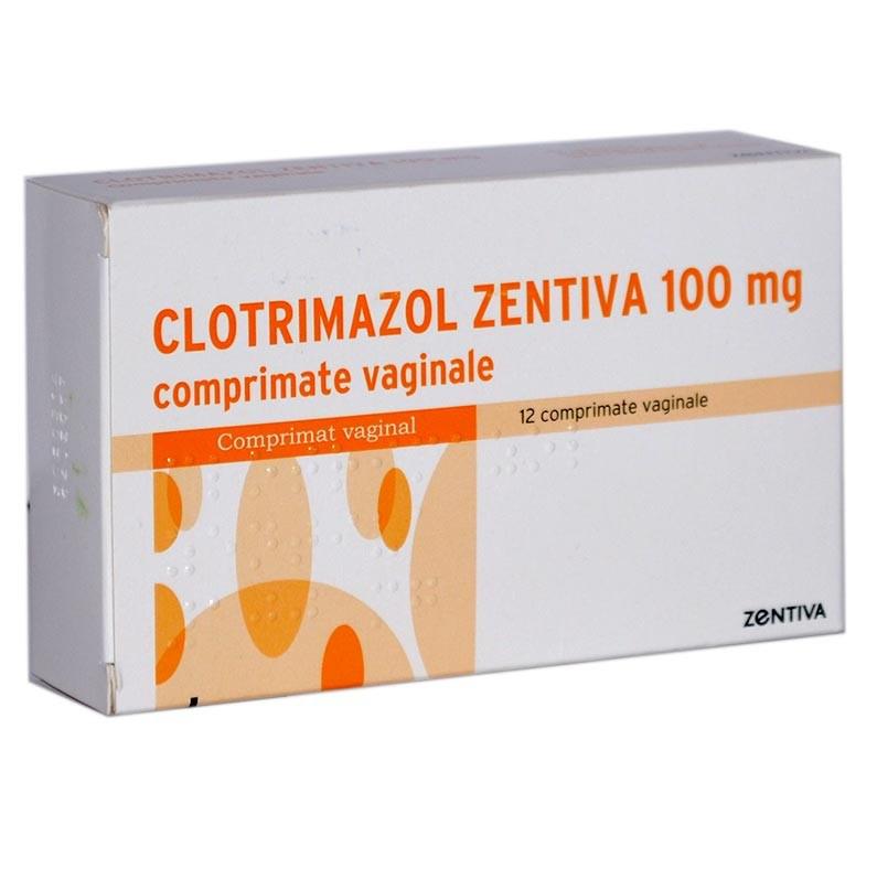 Clotrimazol, 100 mg, 12 comprimate vaginale, Zentiva-