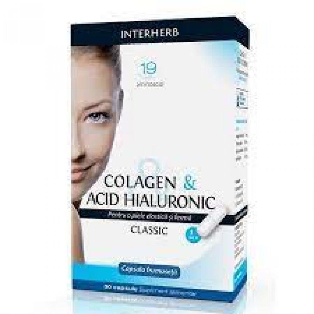 Colagen si acid hialuronic Extra Beauty, 30 capsule, Interherb