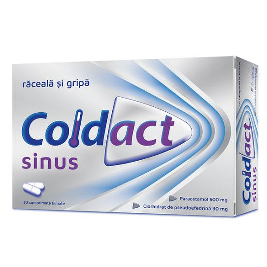 Coldact Sinus, 500 mg/30 mg, 20 comprimate filmate, Terapia-