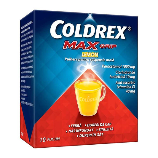 Coldrex Maxgrip Lemon, 10 plicuri, Perrigo-