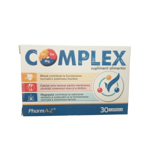 Complex Ca+Mg+Zn, 30 capsule, Pharma A - Z - 709939918263