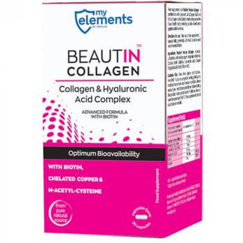 Complex Collagen & Acid Hialuronic cu Biotina Beautin Collagen, 30 capsule, ISO PLUS-