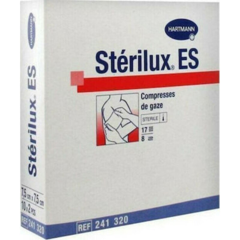 Comprese din tifon sterile Sterilux ES, 10 cm x 10 cm, 1 plic x 5 bucati, Hartmann