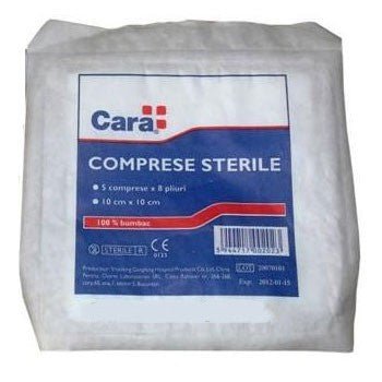 Comprese sterile Cara, 10x10 cm, 5 comprese, Labormed