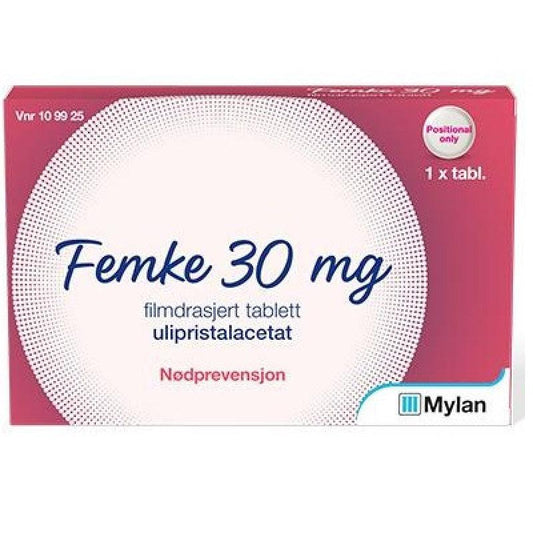 Contraceptiv de urgenta Femke, 30 mg, 1 comprimat filmat, Mylan-