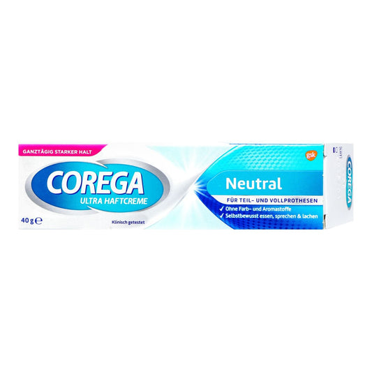 Crema adeziva pentru proteza dentara Neutro Corega, 40 g, Gsk Neutral - 5054563067494