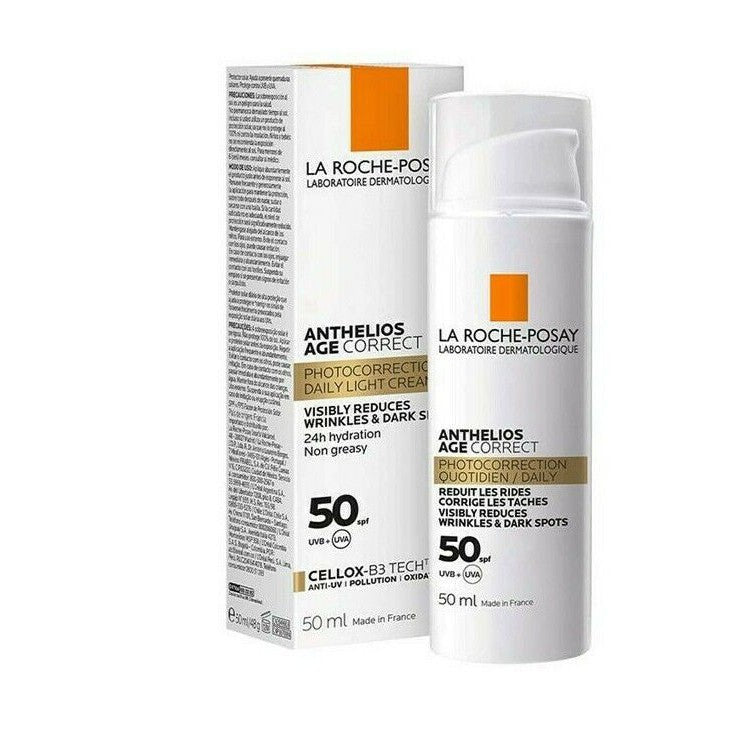 Crema cu protectie solara SPF 50 pentru fata Anthelios Age Correct, 50 ml, La Roche-Posay