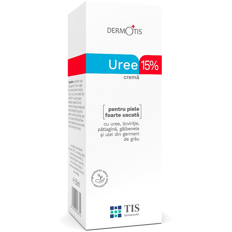 Crema cu Uree 15% DermoTis, 50 ml, Tis Farmaceutic - 6422068006314