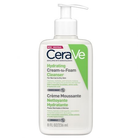 Crema de curatare spumanta si hidratanta pentru ten normal-uscat, 236 ml, CeraVe