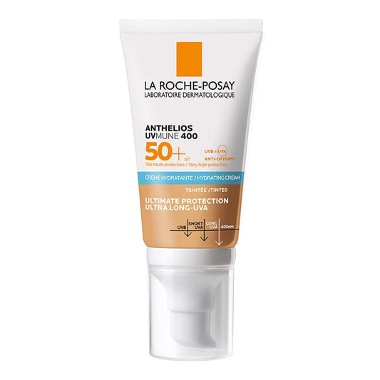 Crema hidratanta cu protectie solara SPF 50+ pentru fata Anthelios UVmune 400, 50 ml, La Roche-Posay