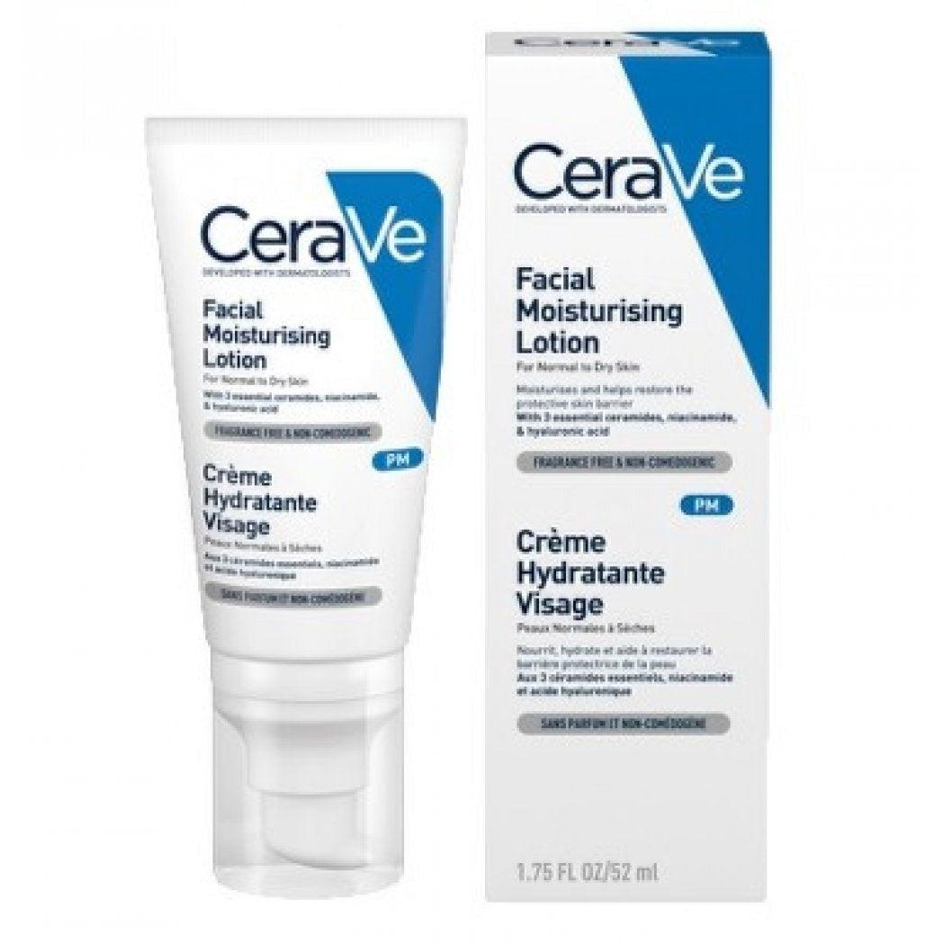 Crema hidratanta de fata pentru ten normal si uscat, 52 ml, CeraVe