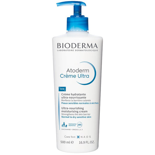 Crema hidratanta pentru fata si corp, fara parfum, Atoderm Ultra, 500 ml, Bioderma