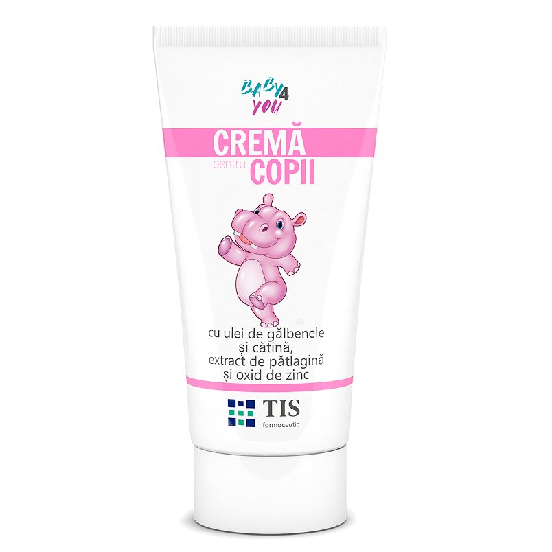 Crema pentru copii cu ulei de catina Baby 4 You, 50 ml, Tis Farmaceutic