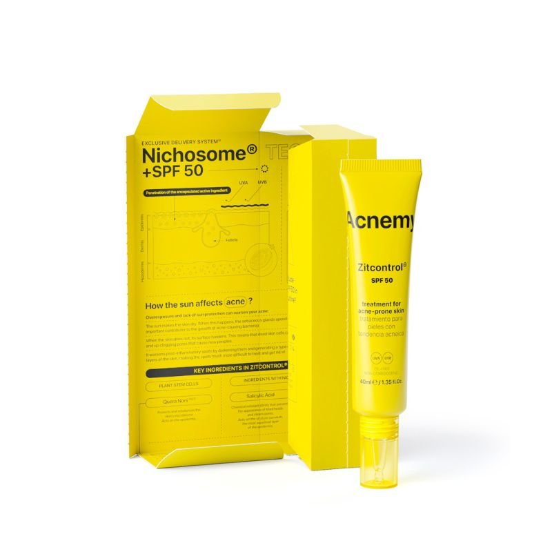 Crema de fata pentru acnee cu SPF50, Zitcontrol, 40ml, Acnemy