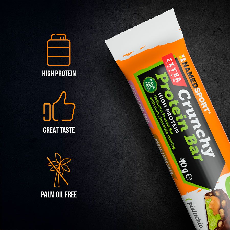 CRUNCHY PROTEIN BAR> Pistachio, 40 gr, Named Sport