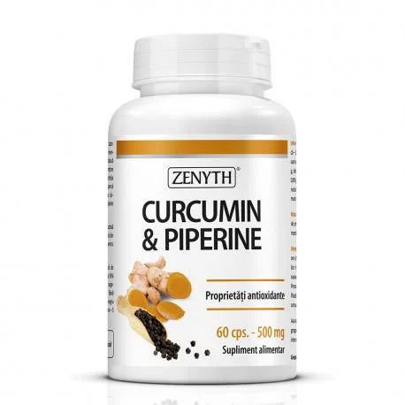 Curcumin si Piperine, 60 capsule, Zenyth-