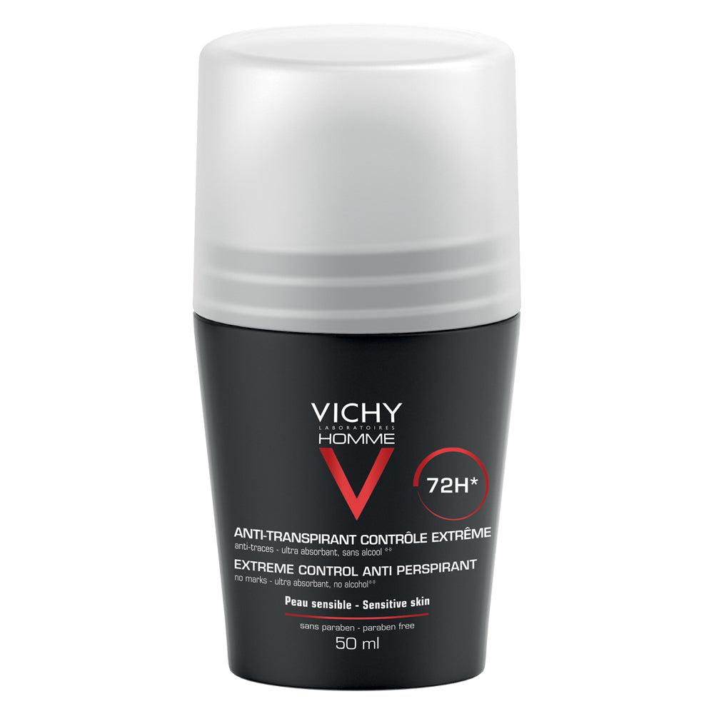 Deodorant roll-on antiperspirant control extrem pentru barbati eficacitate 72h, 50 ml, Vichy-